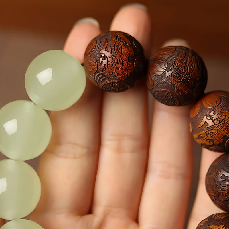 Sappan Wood Tibetan Bead Bracelet