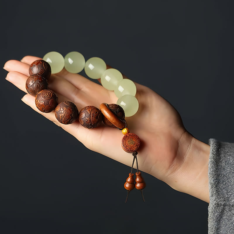 Sappan Wood Tibetan Bead Bracelet