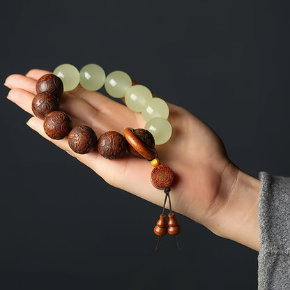 Sappan Wood Tibetan Bead Bracelet