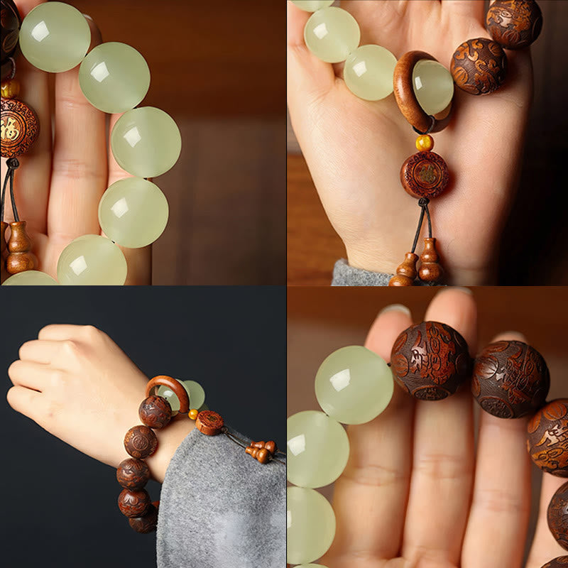 Sappan Wood Tibetan Bead Bracelet