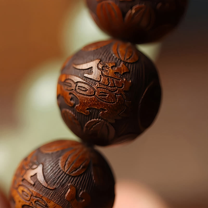Sappan Wood Tibetan Bead Bracelet