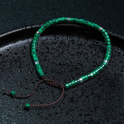 Malachite Spacer Bead Bracelet