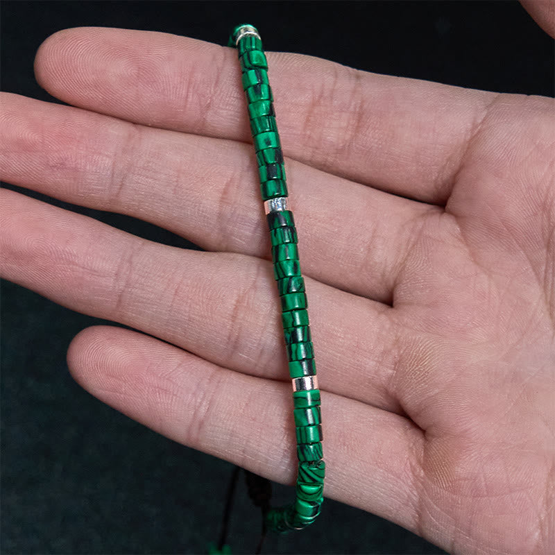 Malachite Spacer Bead Bracelet