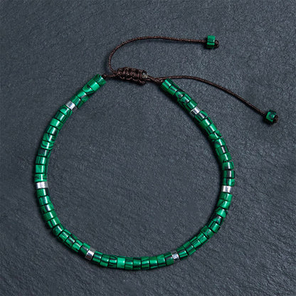 Malachite Spacer Bead Bracelet by Worn Within