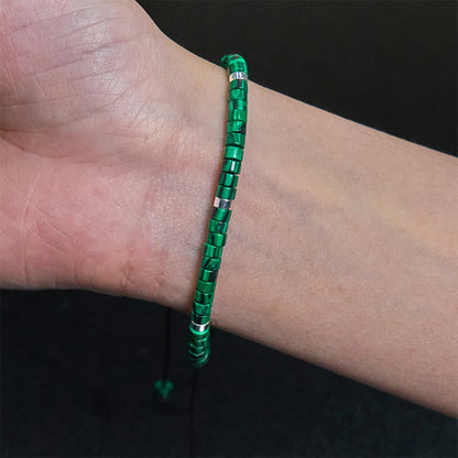 Malachite Spacer Bead Bracelet