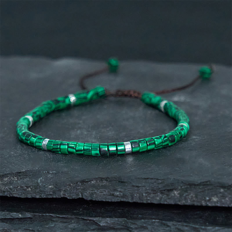 Malachite Spacer Bead Bracelet