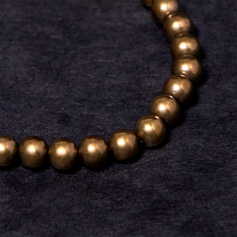 Pure Copper Brass Bead Bracelet