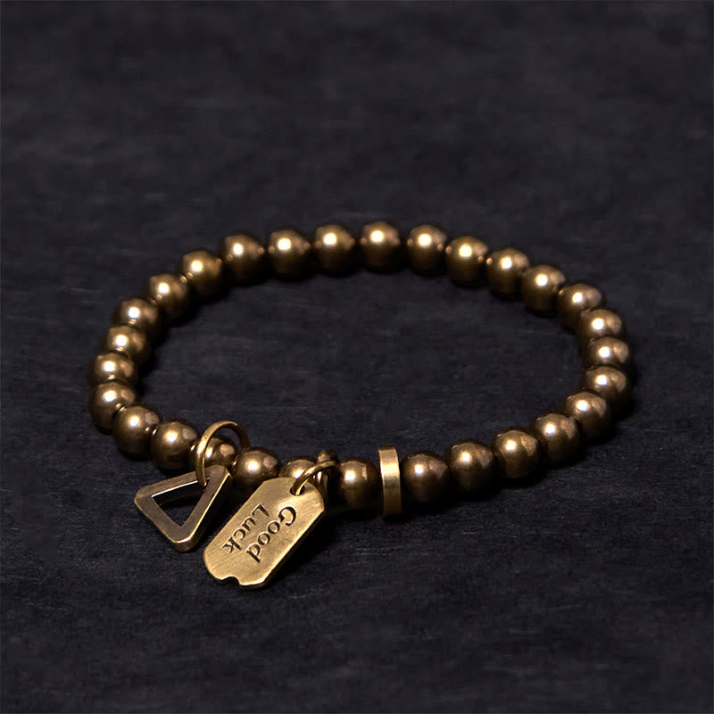 Pure Copper Brass Bead Bracelet