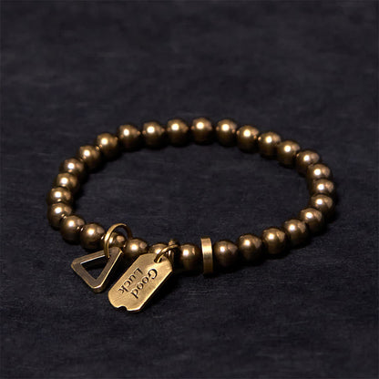 Pure Copper Brass Bead Bracelet