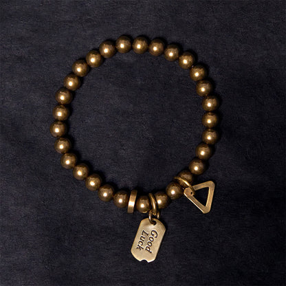 Pure Copper Brass Bead Bracelet