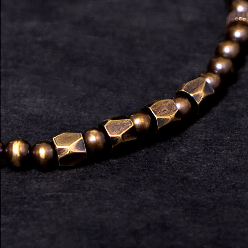 Brass Round Bead Bracelet