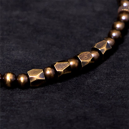 Brass Round Bead Bracelet