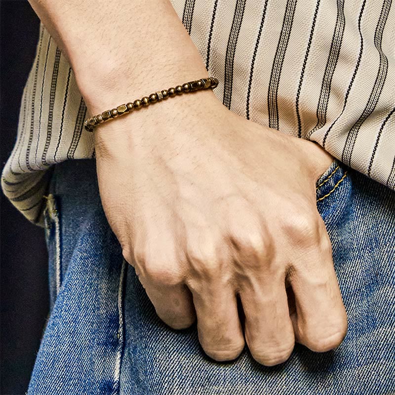 Brass Round Bead Bracelet