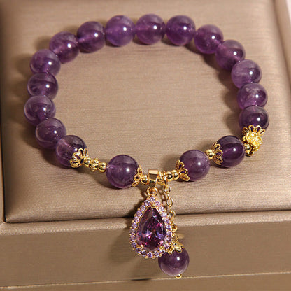 Amethyst-Wassertropfen-Armband