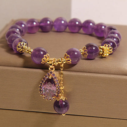 Amethyst-Wassertropfen-Armband
