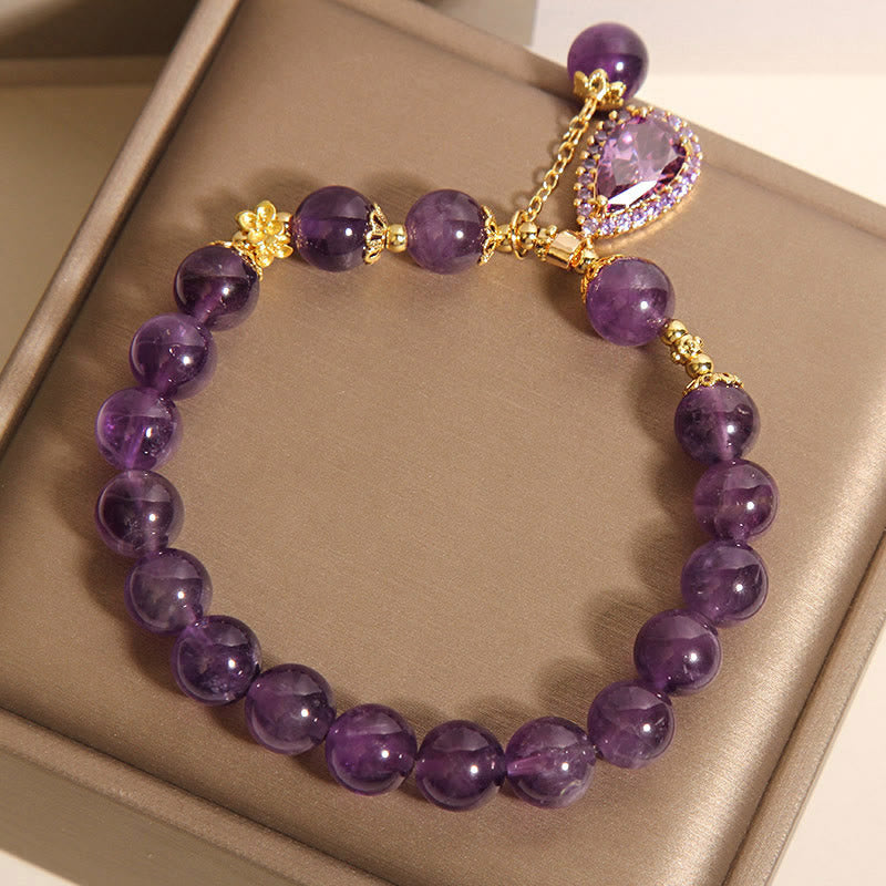 Amethyst-Wassertropfen-Armband