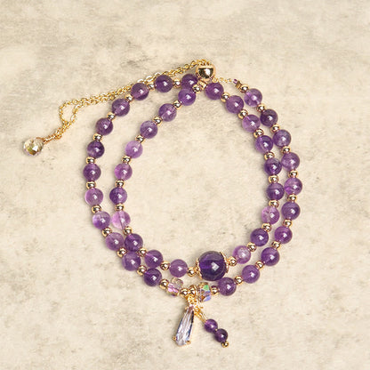 Amethyst Perlen Mehrschichtiges Armband