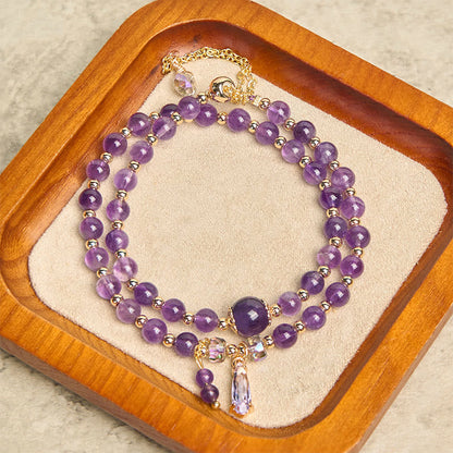 Amethyst Perlen Mehrschichtiges Armband