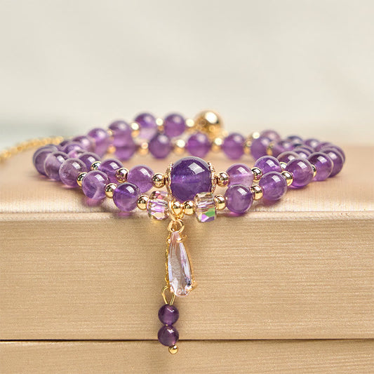 Amethyst Beads Multi-Layer Bracelet by Worn Within