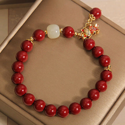Zinnober-Katzen-Armband