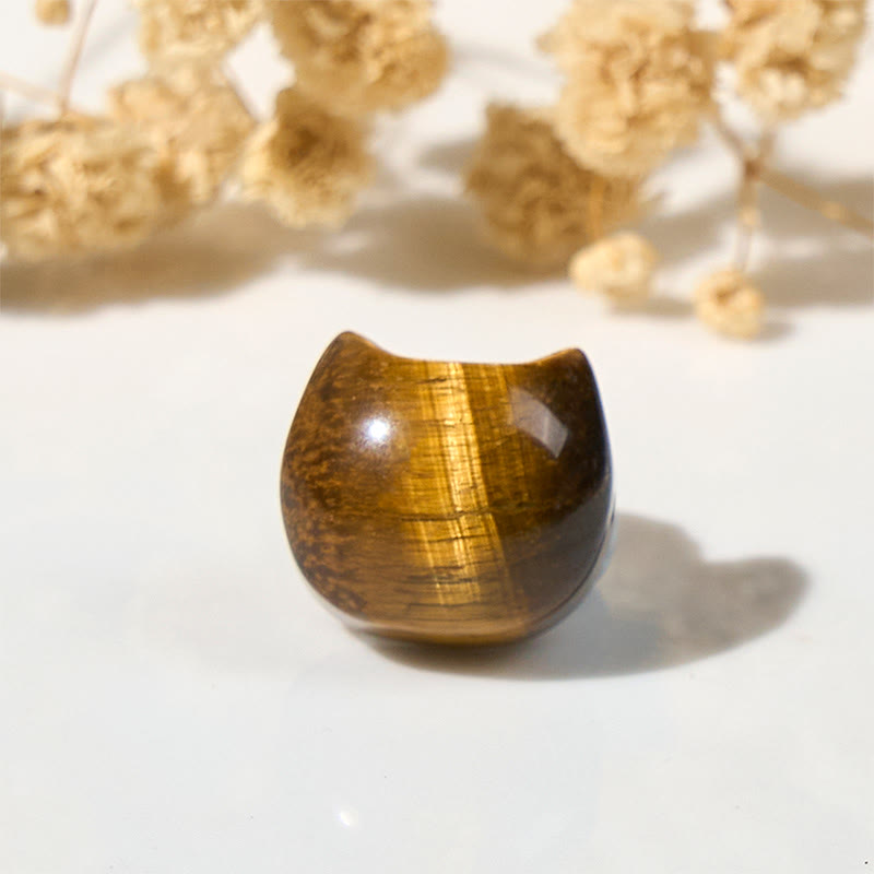 Tiger's Eye Cat Bead Bracelet