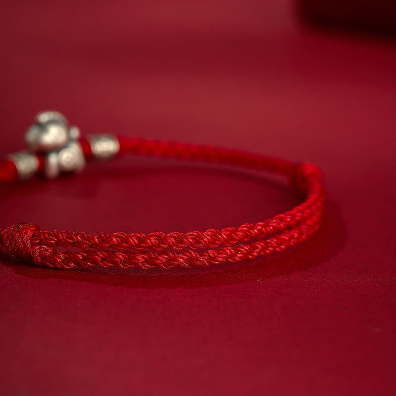 999 Silbernes Pferde-Armband mit verstellbarem Band