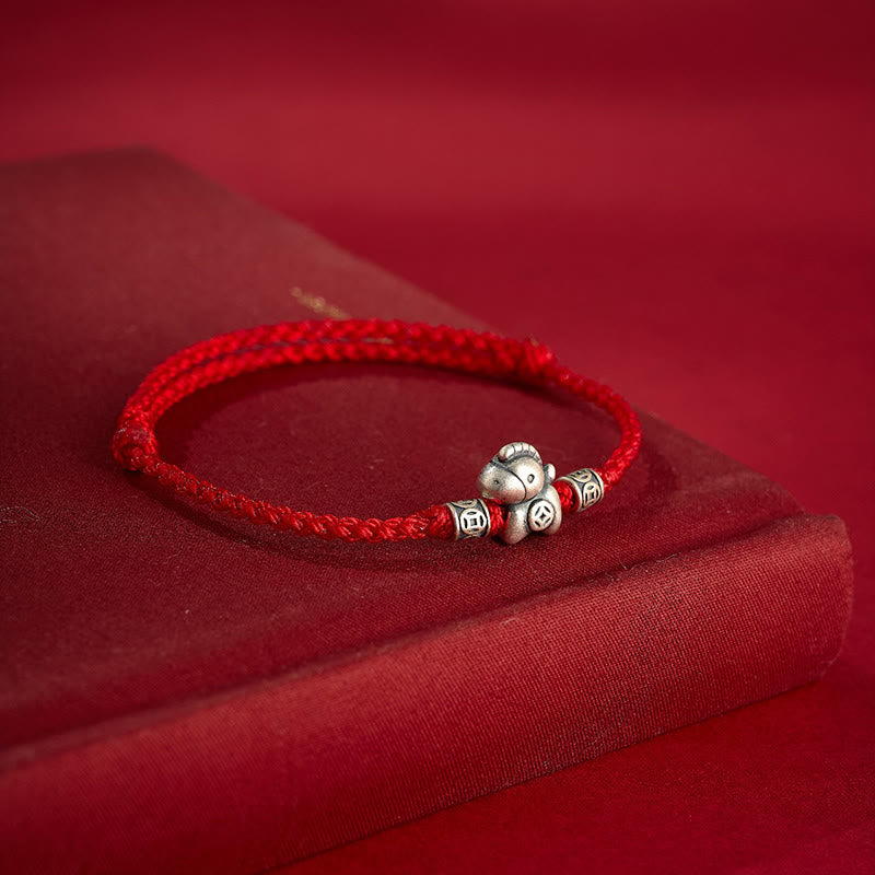 999 Silbernes Pferde-Armband mit verstellbarem Band