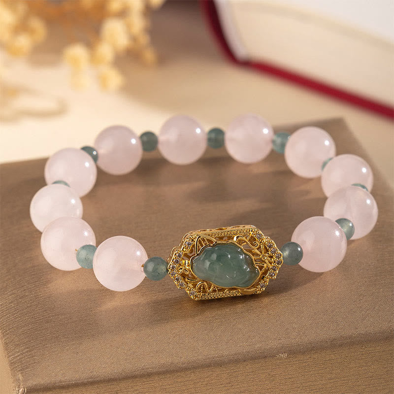 Rose Quartz Jade Bracelet by Worn Within