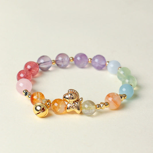 Horse Citrine Amethyst Crystal Bracelet by Worn Within