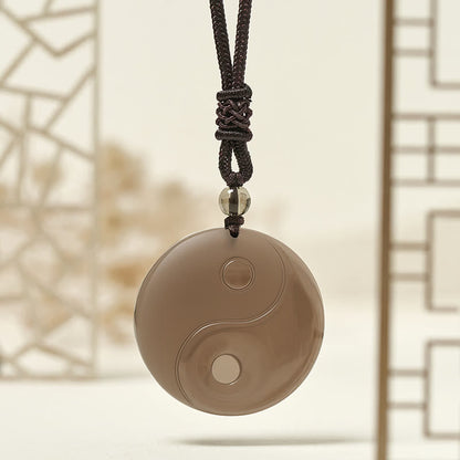Black Obsidian Nine-Character Mantra Necklace