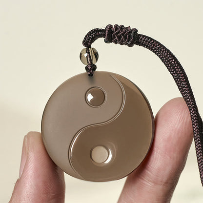 Black Obsidian Nine-Character Mantra Necklace