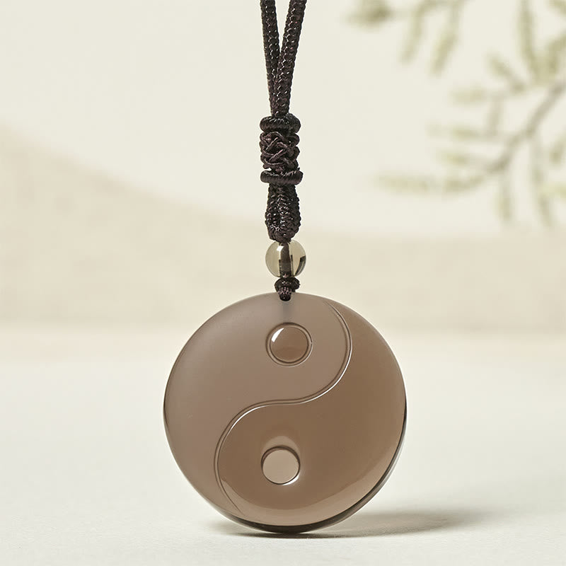 Black Obsidian Nine-Character Mantra Necklace
