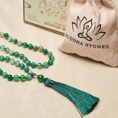 Malachite Bead Tassel Bracelet