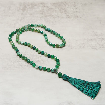 Malachite Bead Tassel Bracelet