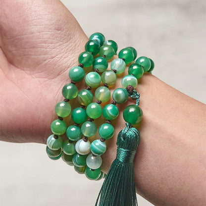 Malachite Bead Tassel Bracelet