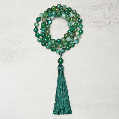 Malachite Bead Tassel Bracelet by Worn Within