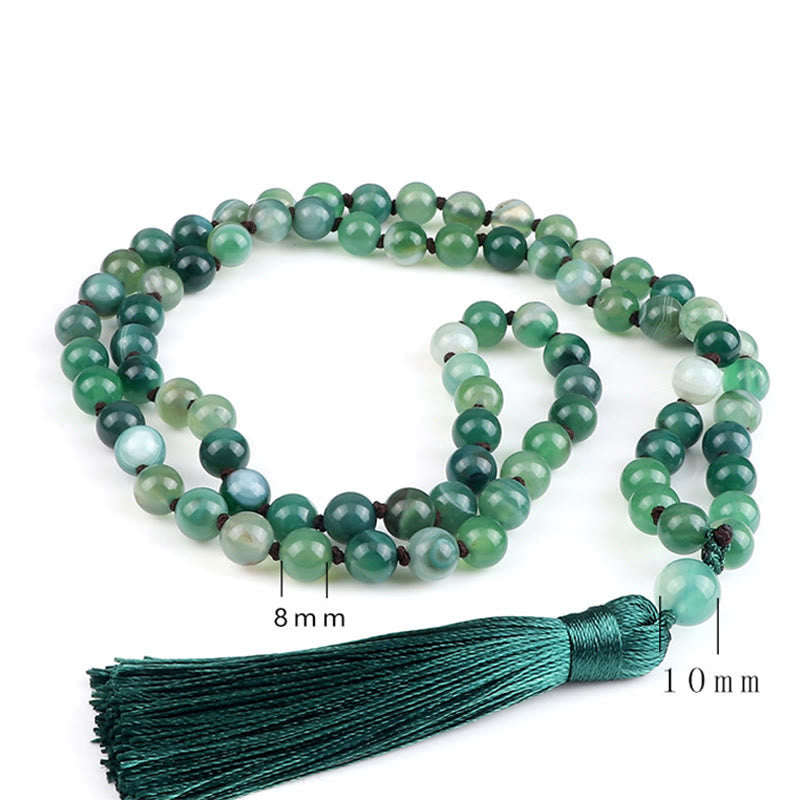 Malachite Bead Tassel Bracelet