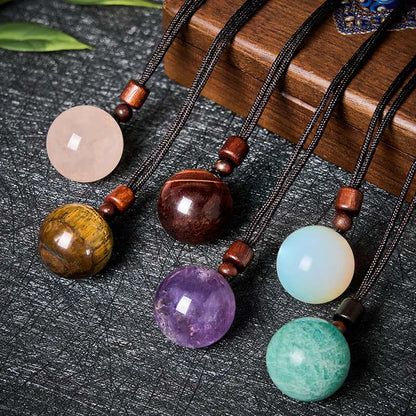 Mixed Crystal Pendant Necklace by Worn Within