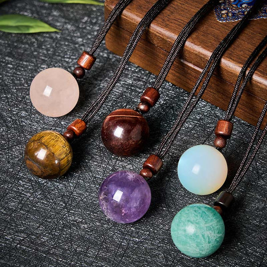 Mixed Crystal Pendant Necklace by Worn Within