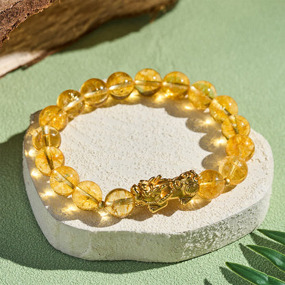 Citrine Pixiu 14–16cm Bracelet