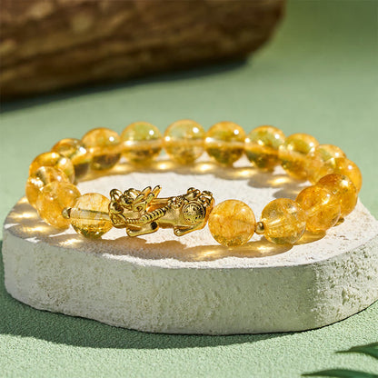 Citrine Pixiu 14–16cm Bracelet