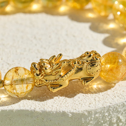 Citrine Pixiu 14–16cm Bracelet