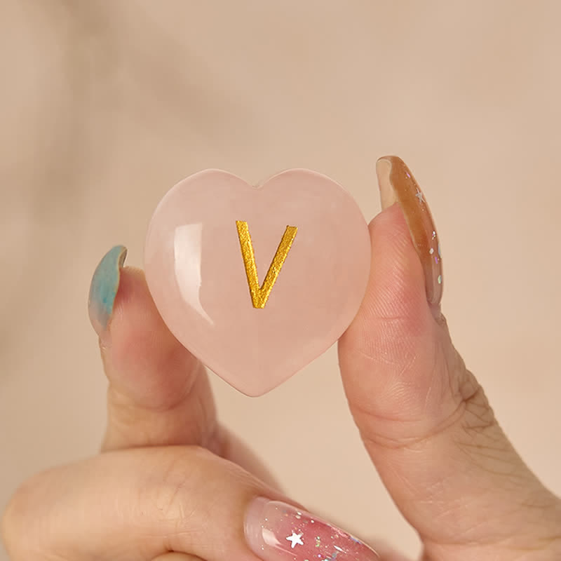 Rose Quartz Heart Crystal Decor