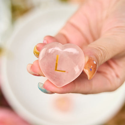 Rose Quartz Heart Crystal Decor