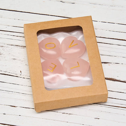 Rose Quartz Heart Crystal Decor