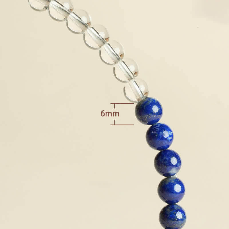 Lapislazuli-Klarquarz-Perlenarmband