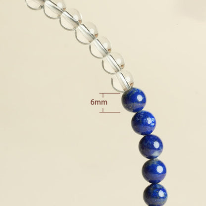 Lapislazuli-Klarquarz-Perlenarmband