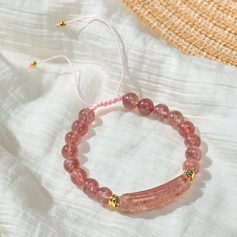 Five-Stone Crystal Bead Bracelet