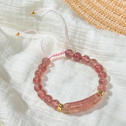 Five-Stone Crystal Bead Bracelet