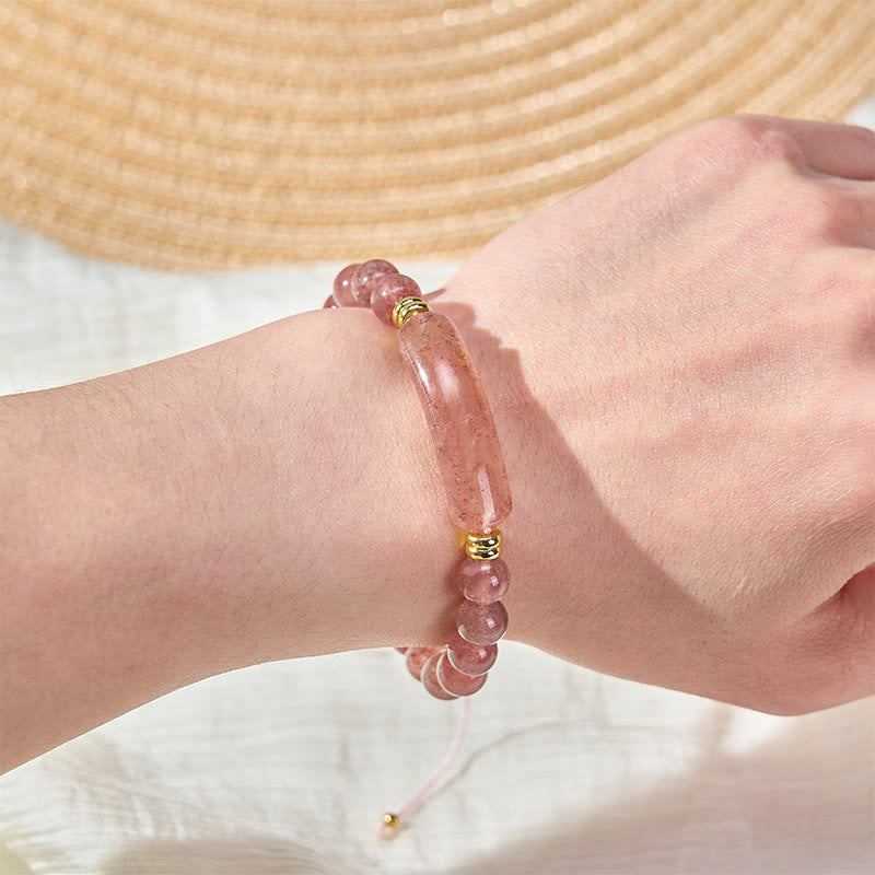 Five-Stone Crystal Bead Bracelet